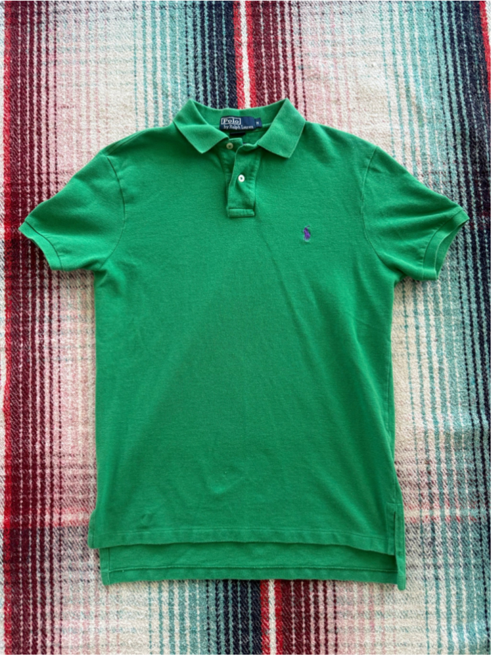 Vintage Polo Ralph Lauren Green Polo Shirt M